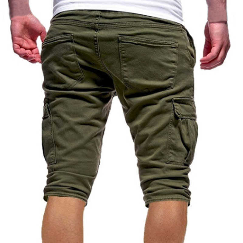 Mäns shorts plus size m-4xl mens shorts sommar nya avslappnade solida streetwear shorts män tröst elastisk mitt midja dragsko korta byxor män g230303