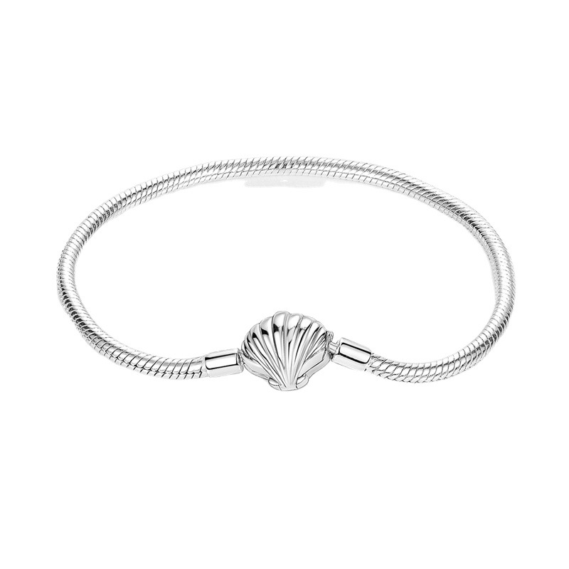 Breloque en argent sterling 925 pour Pandora New Yuan Le cœur de pêche est plein d'amour Le bracelet est plein de papillons Le bracelet de base est simple et idyllique