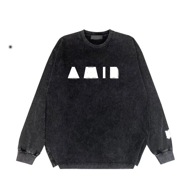 Män designer förstörde hoodie tröja paris camo klassisk alfabetet stora djärva vanliga bokstäver mönster pullover kvinnor svart s-2xl