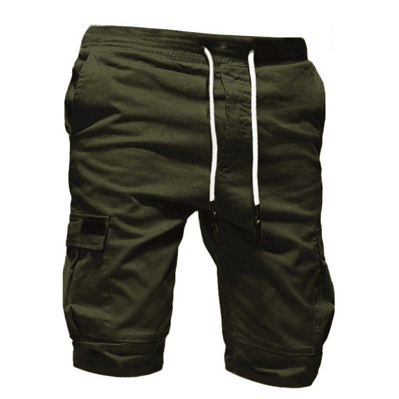 Mäns shorts plus size m-4xl mens shorts sommar nya avslappnade solida streetwear shorts män tröst elastisk mitt midja dragsko korta byxor män g230303