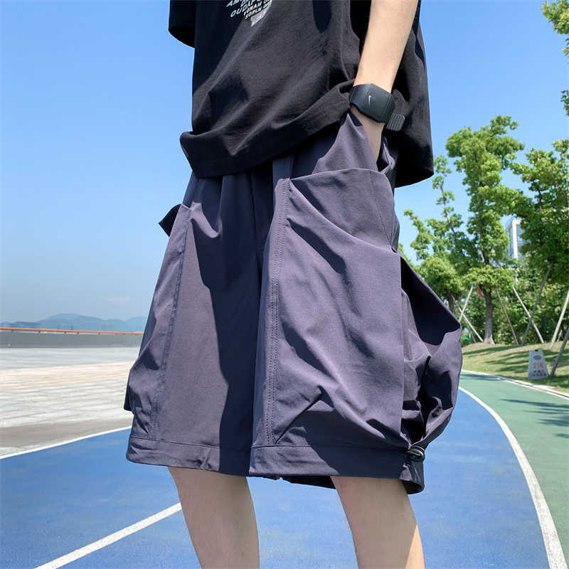 Men's Shorts Men Casual Shorts Summer Design Pockets Fashion Japanese dents Teens Trousers Handsome Hip Hop Korean Stylish Baggy All-match G230303