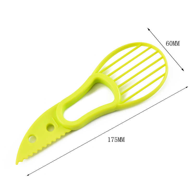 3 en 1 avocat trancheuse légumes outils karité carottier beurre fruits éplucheur Cutter pulpe séparateur couteau en plastique cuisine Gadgets