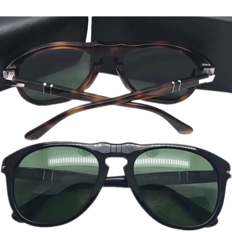 Superb7 P14 UnFolding Pilot lunettes de soleil pour hommes Pont de nez élastiqueUV400 55 lentilles en verre vert planche importées HD Euro-Am Lunettes de conduite à grand cadre étui complet