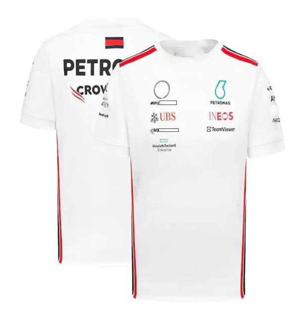 Camiseta de manga curta para corrida de Fórmula 1 W12 Uniforme da equipe Hamilton com gola redonda Camiseta TeeF1