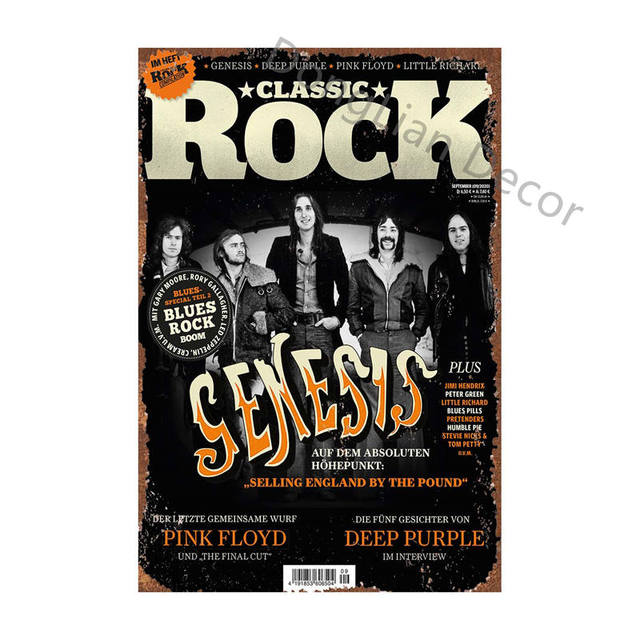 Vintage Rock Music Sign Retro Rock Rock Band Affiche Metal Plaque décorative Plaques Bar Man Cave Chadow Accessoires de décoration intérieure 30x20cm W03