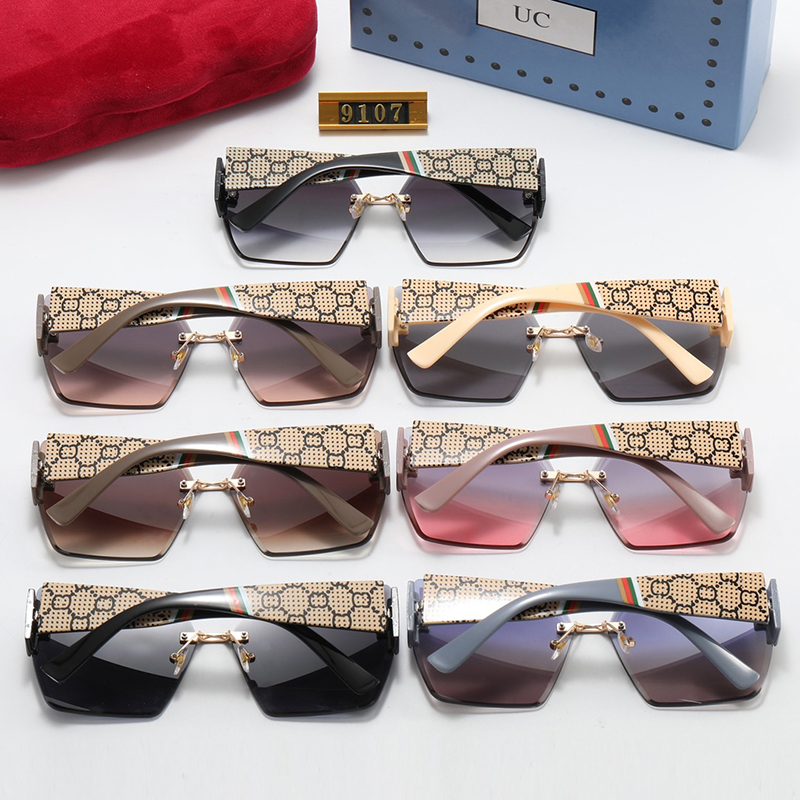 luxury sunglasses men designer sunglasses for women classic outdoor beach glasses Mens Style Square Frameless sun glasses Original Box good