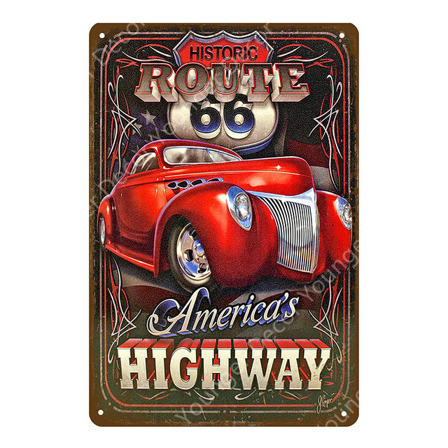 Classic Bus art painting Motorcycle Car Metal Plate Vintage Home Decor Tin Sign Bar Pub Garage Decorative Poster Shabby Chic personalized Plaque Size 30X20CM w02