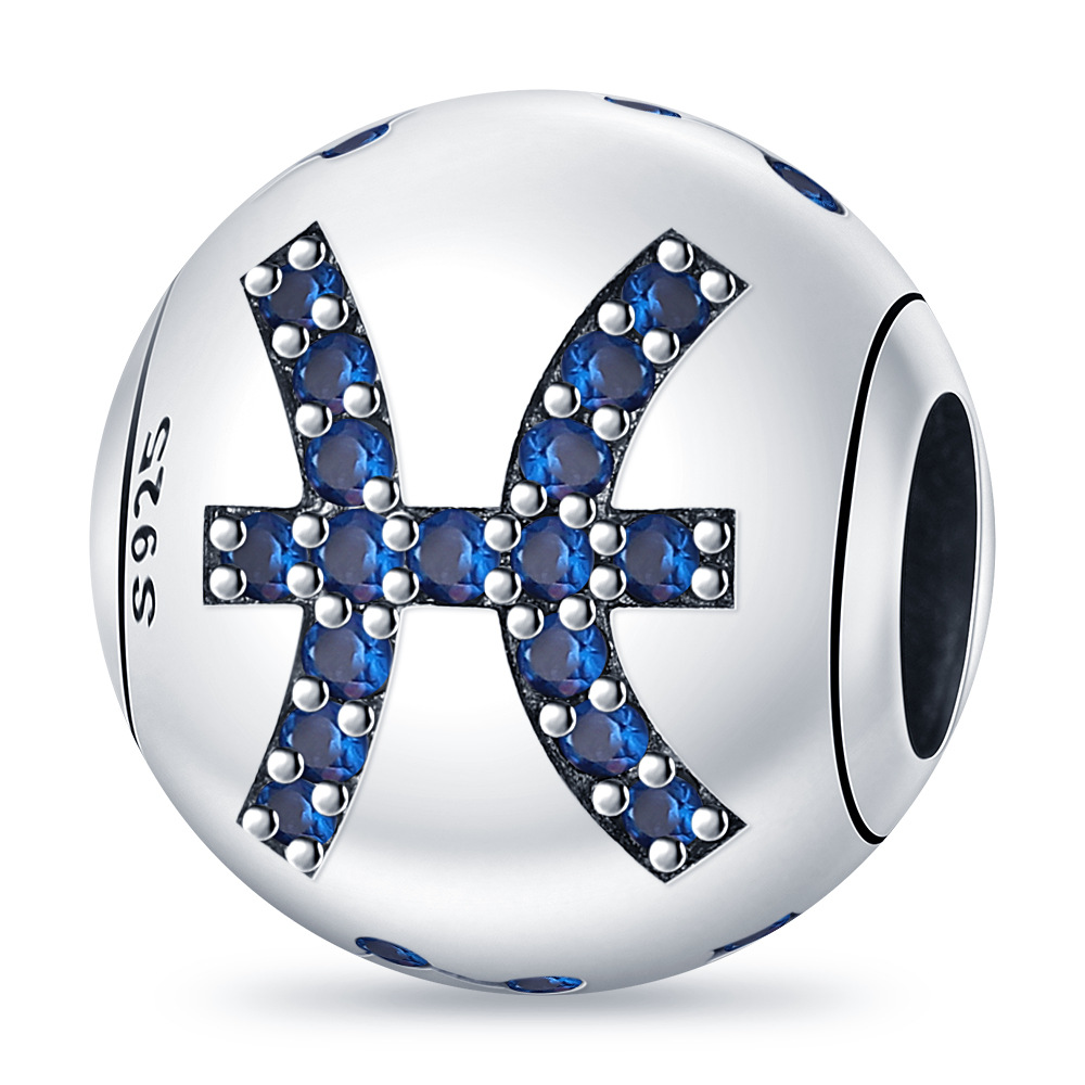 925 Sterling Silver Charm for Pandora New 12 Constellations In Europe and The United States