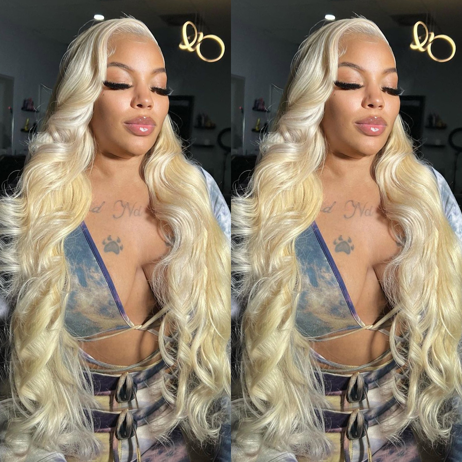 180DSSEDSSIDADE 613 HD Lace Frontal Wig Wig Body Wave Transparente 13x4 Lace Frente Fronte Human Human Wigs Pré -Piscurted Lace Fechamento Synthetic Wig para Mulheres