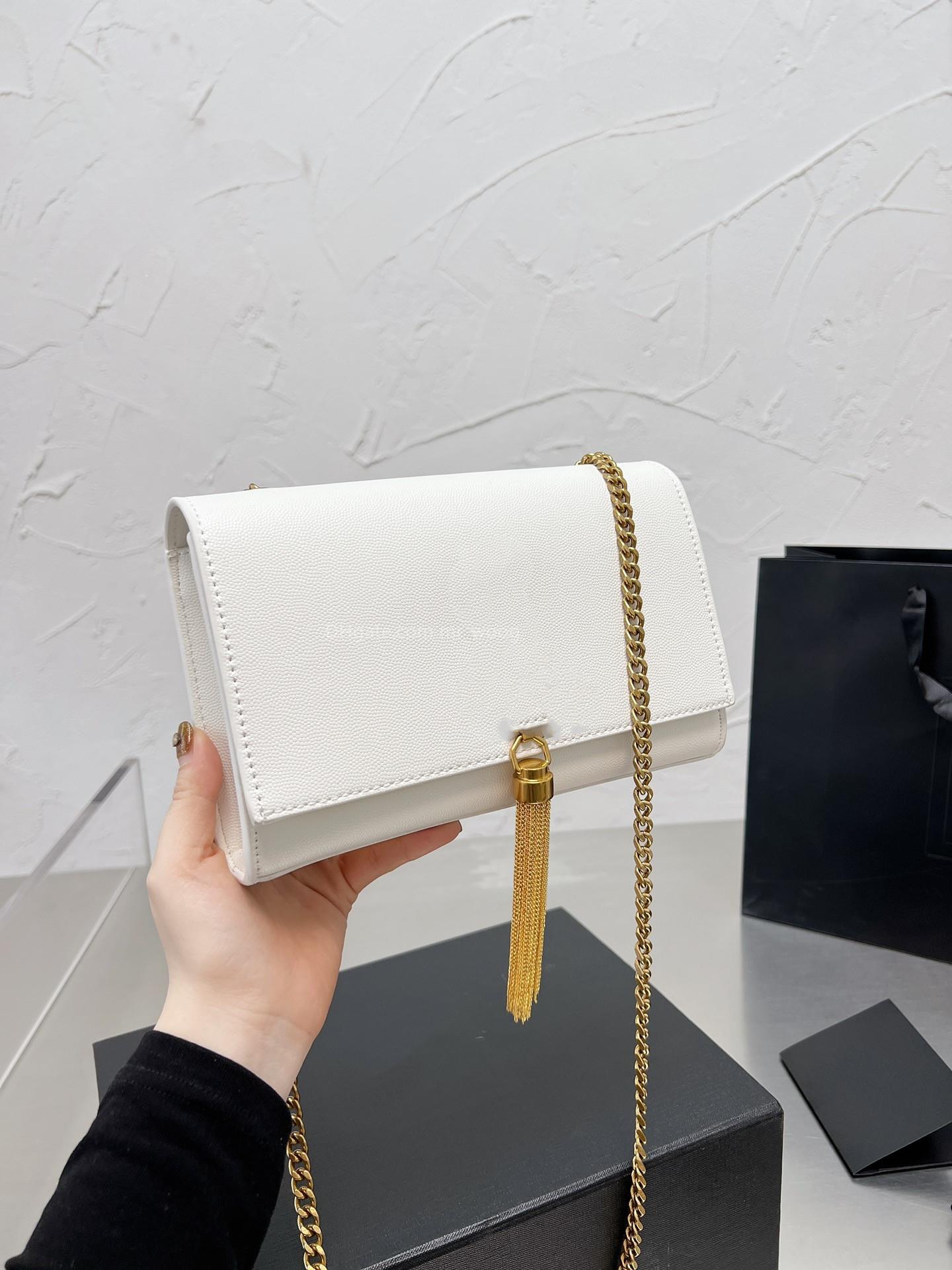 Klassische Mode-Damentasche, luxuriöse Designer-Tasche, tragbare Messenger-Geldbörse mit Kette, große Kapazität, mehrfarbig passend