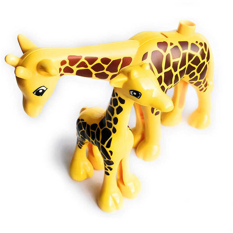 3D Puzzle Diy Building Blocks Animal Accessories Figures Lion Panda Compatible With Big Size Toys For Children Kids Gifts