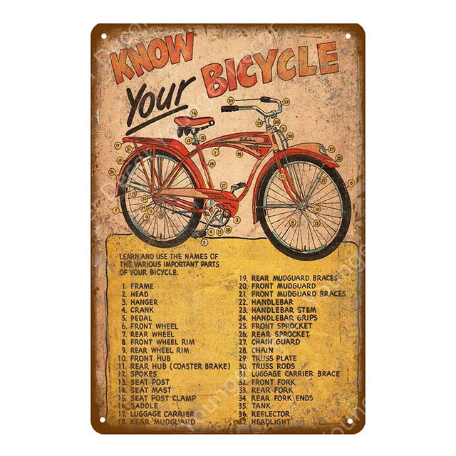 Ride My Bicycle Metal Tin Signs Riding Bike Retro Poster Vintage Bar Pub Club Home Decorative Shabby Chic Wall Art målning Personlig tennplack Storlek 30x20cm W02