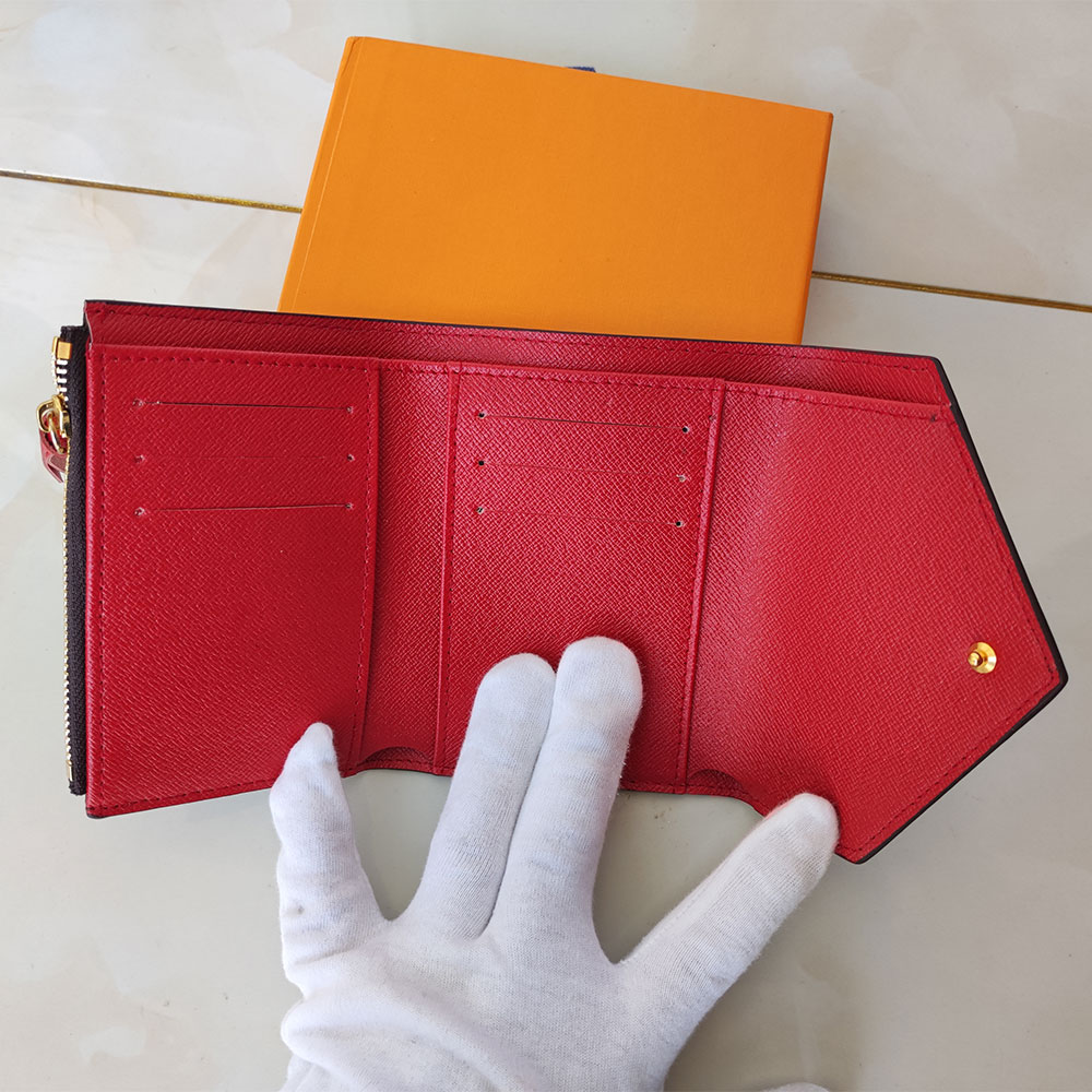 Rooyduo High Quality Brown flower Leather Womens Short Wallets Fashion Designer mens small change Holders Designer Womens purse Luxury unisex Wallet M41938