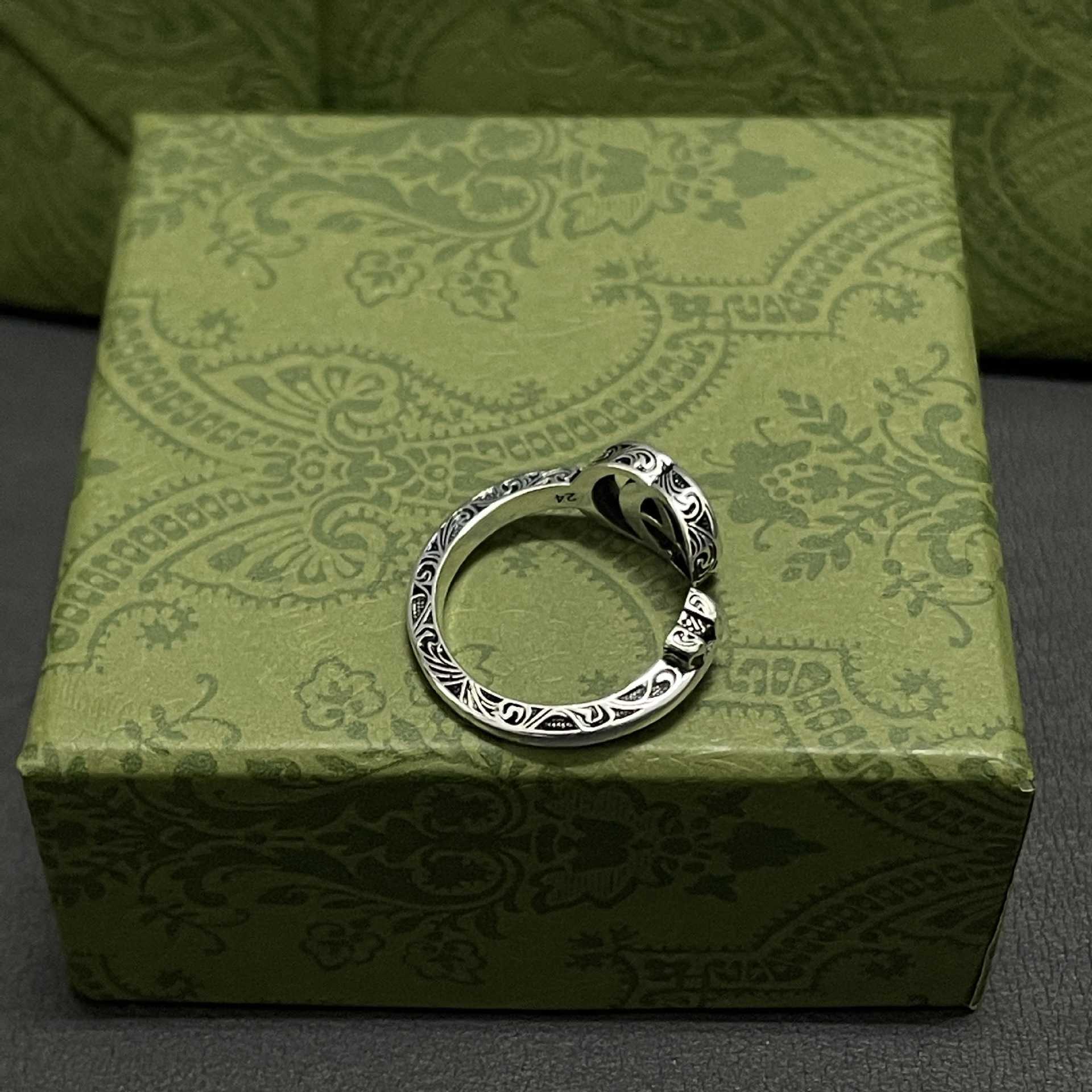 20% скидка всех предметов 2023 Новые роскошные высококачественные модные украшения для серебряного серебряного кольца с серебряным двойным ключом по сравнению со стариками и женщинами