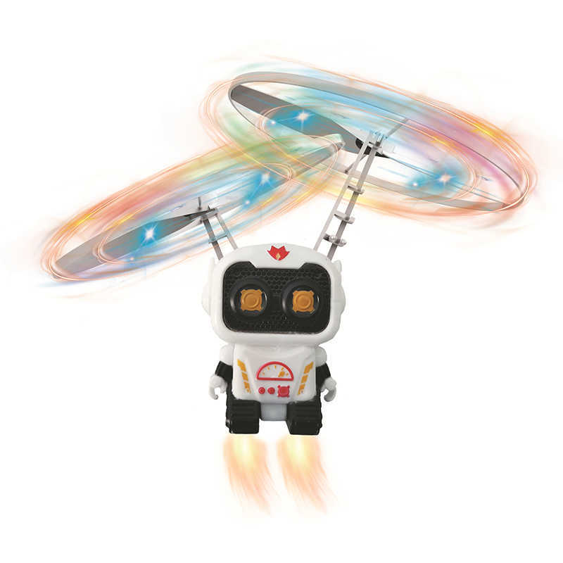 Astronaut ledde lysande barnflygmaskin elektronisk infraröd induktionsflygplan Fjärrkontroll Flying Toys Magic Sensing RC Helicopter