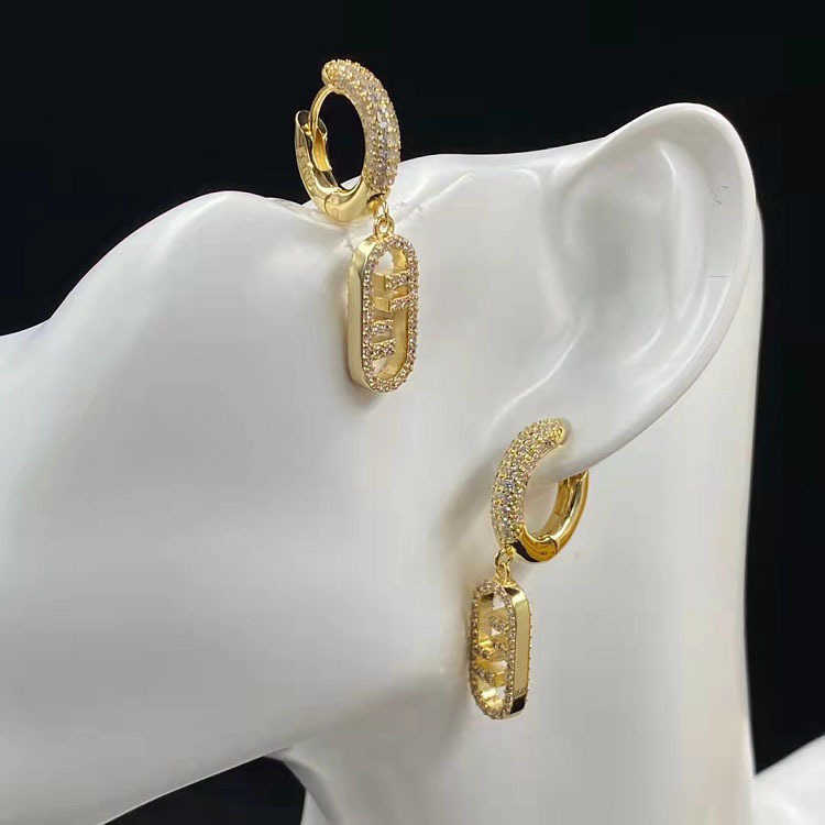 70% OFF 2023 Nouveaux bijoux de luxe de haute qualité pour boucles d'oreilles rondes haut de gamme en laiton avec strass