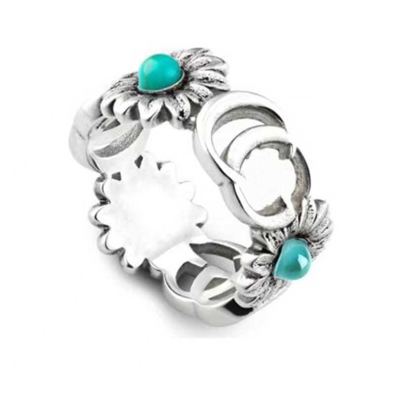 Anillo de pareja esmaltado con calavera intrépida de amor antiguo entrelazado de plata de ley para hombres y mujeres, adorno de lujo