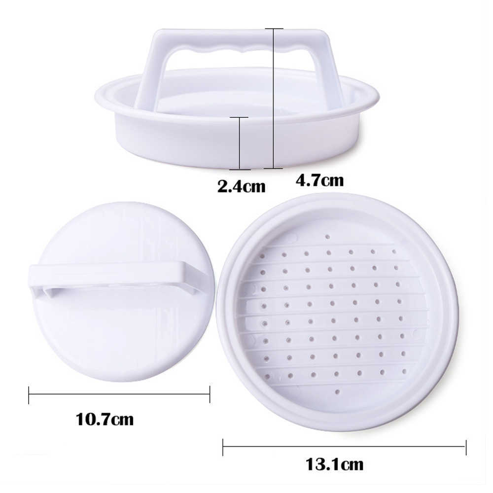 Utensili pollame Hamburger Maker Forma rotonda Hamburger Press Carne antiaderente Hamburger Chef Cotolette Manzo Grill Burger Press Patty Maker Stampo Cucina