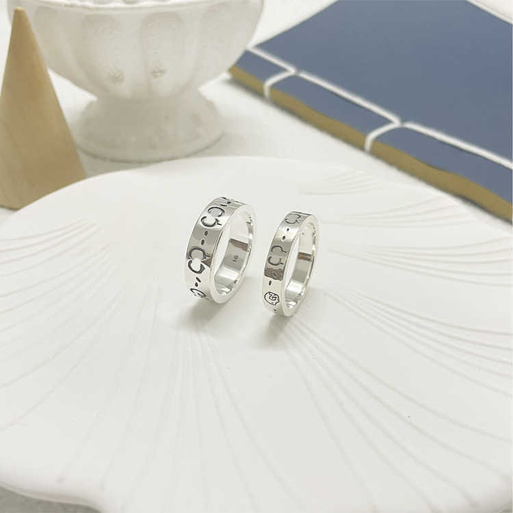 20% rabatt på alla artiklar 2023 Nya lyxiga högkvalitativa modesmycken för silverskalle ringer för män och kvinnor ring Ghost Elf Handprydnad Hög version