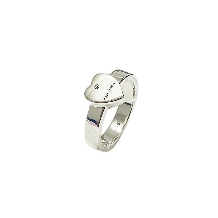 Fashion Collection 2023 Nieuwe luxe hoogwaardige mode -sieraden voor hartring zilver origineel hiphop ins hand sieraden dubbele ring