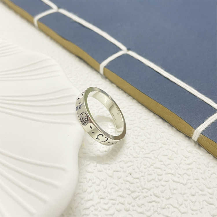 95% de descuento 2023 Nueva joyería de moda de lujo de alta calidad para anillo de calavera de plata Anillo para hombres y mujeres Adorno de mano de elfo fantasma Versión alta