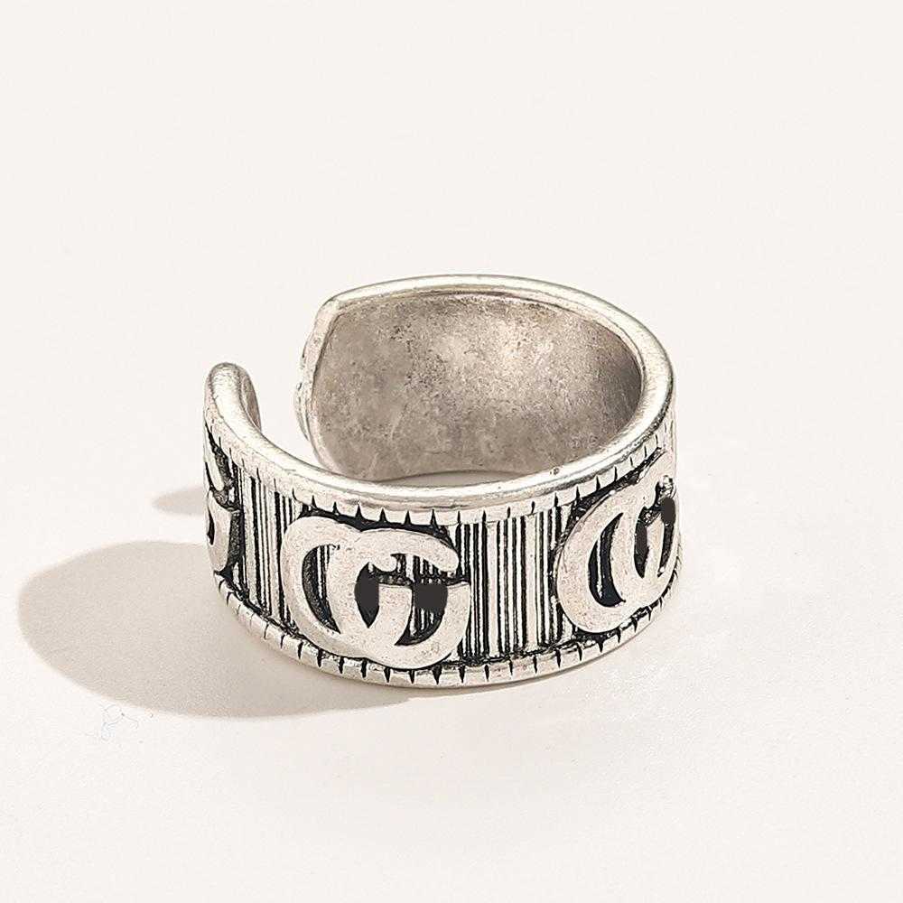 20 % RABATT auf 2023 neuen, hochwertigen Luxus-Modeschmuck für Silber, Kupfer, Doppelgang, super klassischer offener Ring für Männer und Frauen