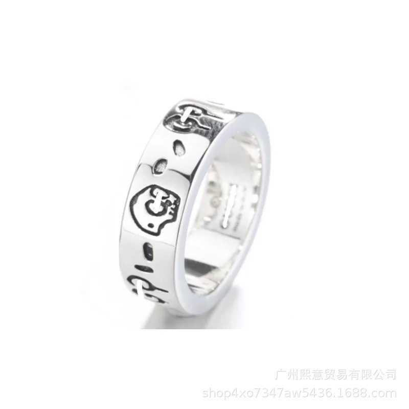 Bijoux de luxe de haute qualité Anciens hommes et femmes couple paire bague en argent sterling famille squelette elfe amour intrépide Little Daisy