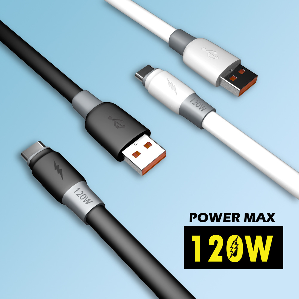 120W Bold Super Fast Charge USB naar USB C Dragon Anaconda-kabel Geschikt voor Apple Huawei Android Type-C Fast Charge-gegevenskabel