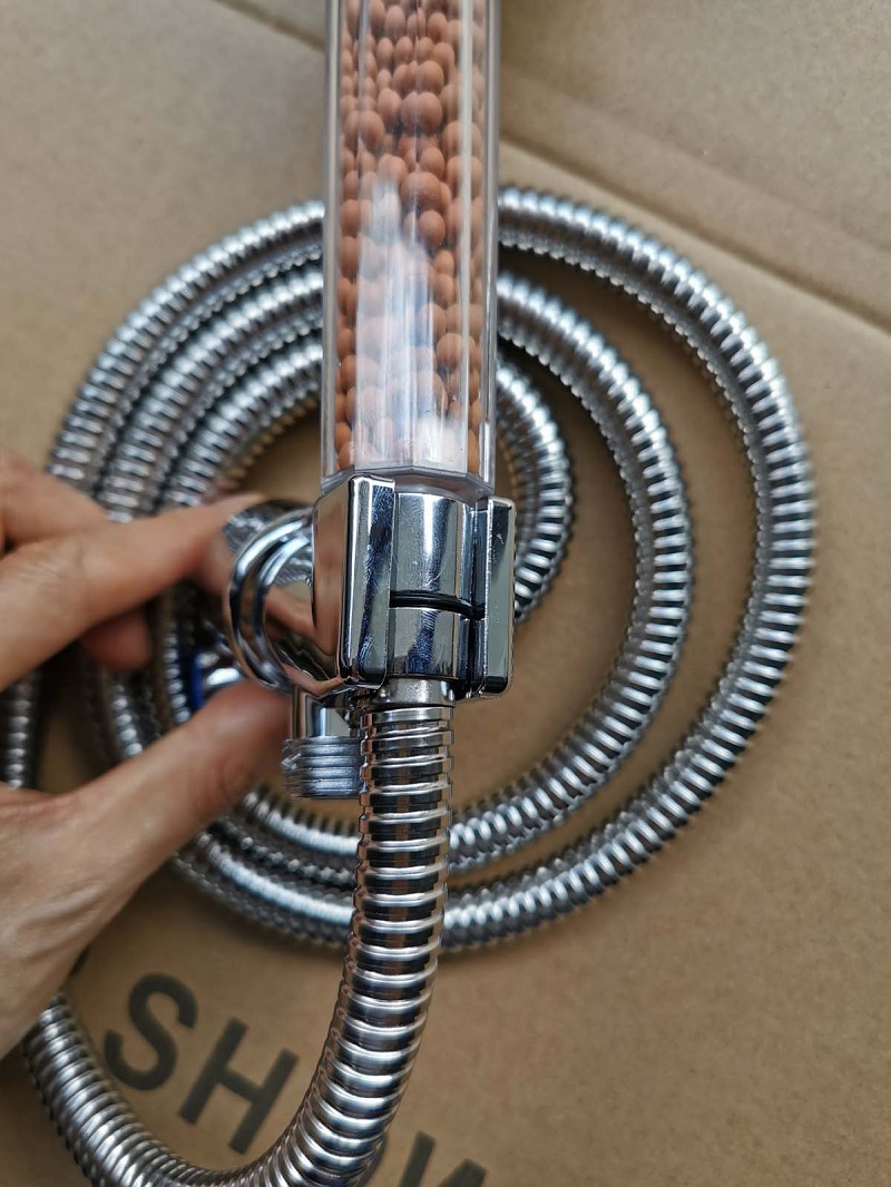 Stainless steel Shower hose Bathroom water heater shower head hose encrypted explosion proof hose fittings shower tube Chrome Plating nozzle tube free shiping