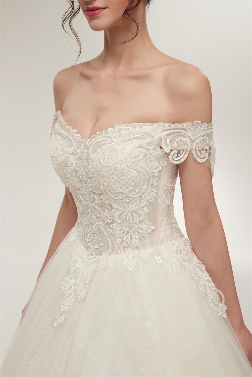 New wedding dress summer bride light luxury high waist thin simple ENS638