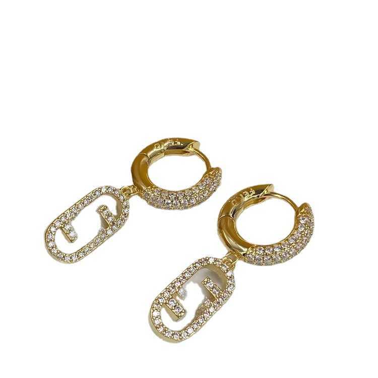 80% OFF 2023 Nouveaux bijoux fantaisie de luxe de haute qualité pour boucles d'oreilles rondes haut de gamme en laiton avec strass