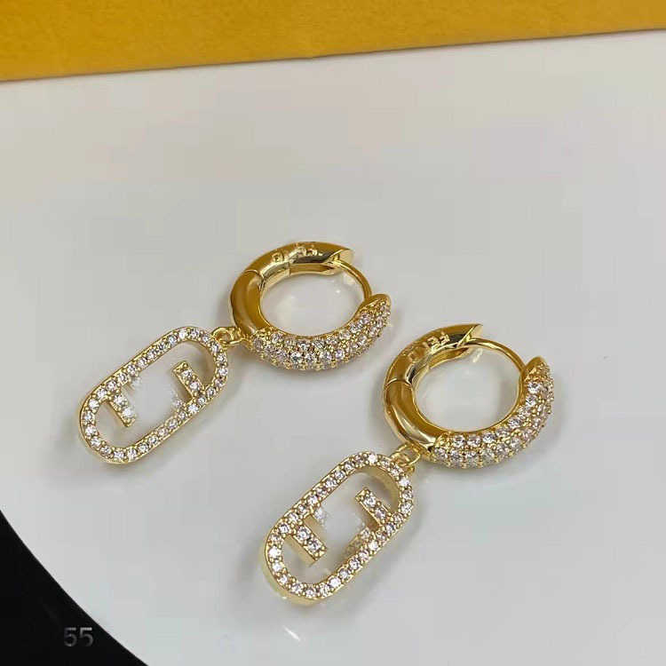 80% OFF 2023 Nouveaux bijoux fantaisie de luxe de haute qualité pour boucles d'oreilles rondes haut de gamme en laiton avec strass