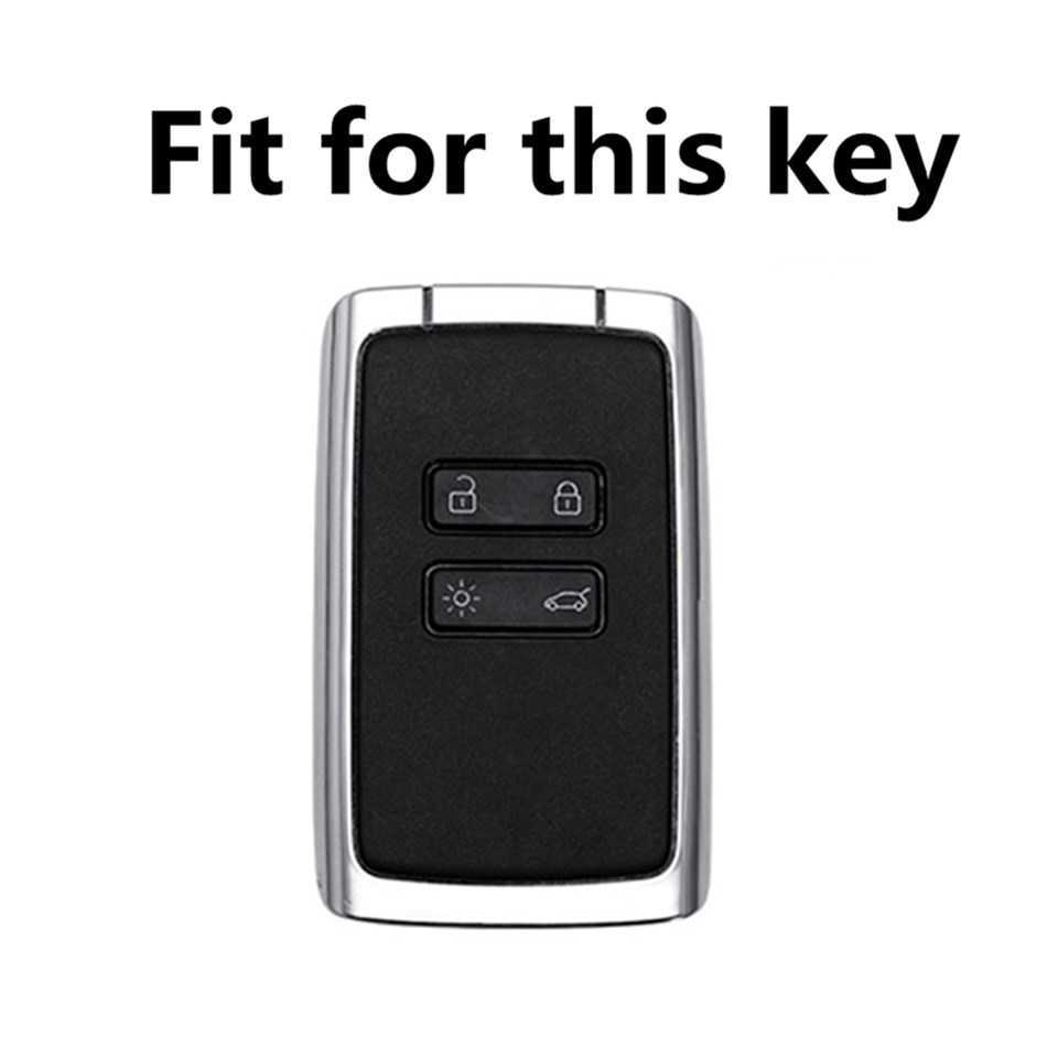 Car New Zinc Alloy Key Cover for Renault Silicone Key Cover Key Case Chain For Renault Kadjar Megane Koleos QM5 QM6 2016 2018