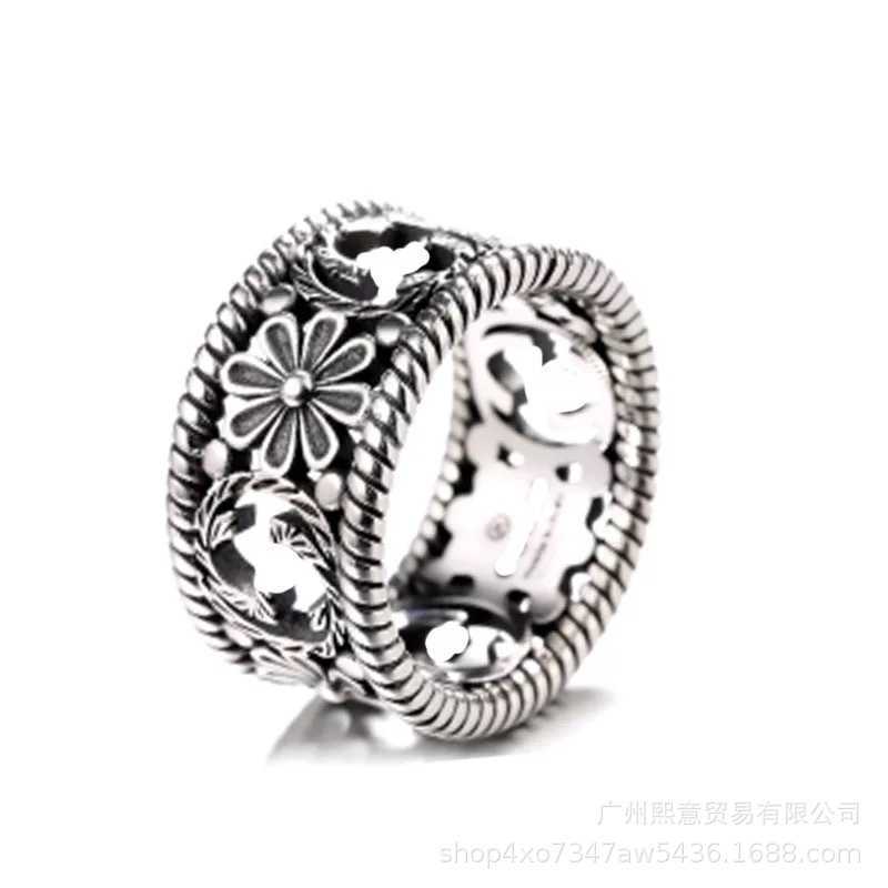 Bijoux de luxe de haute qualité Anciens hommes et femmes couple paire bague en argent sterling famille squelette elfe amour intrépide Little Daisy