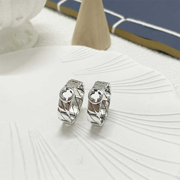 95% korting op 2023 Nieuwe luxe hoogwaardige mode -sieraden voor zilveren dubbel geweven in elkaar grijpende hoge versie ins versleten ring