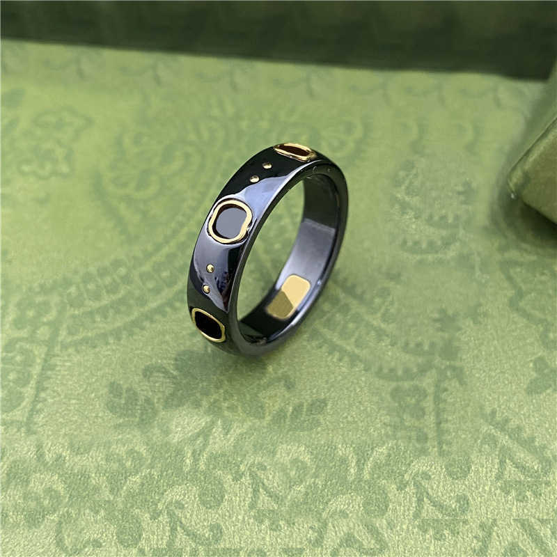 80% de réduction 2023 Nouveaux bijoux de mode de luxe de haute qualité pour double céramique version haute petite abeille pâte frite torsades bague d'amant étoile pour hommes et femmes