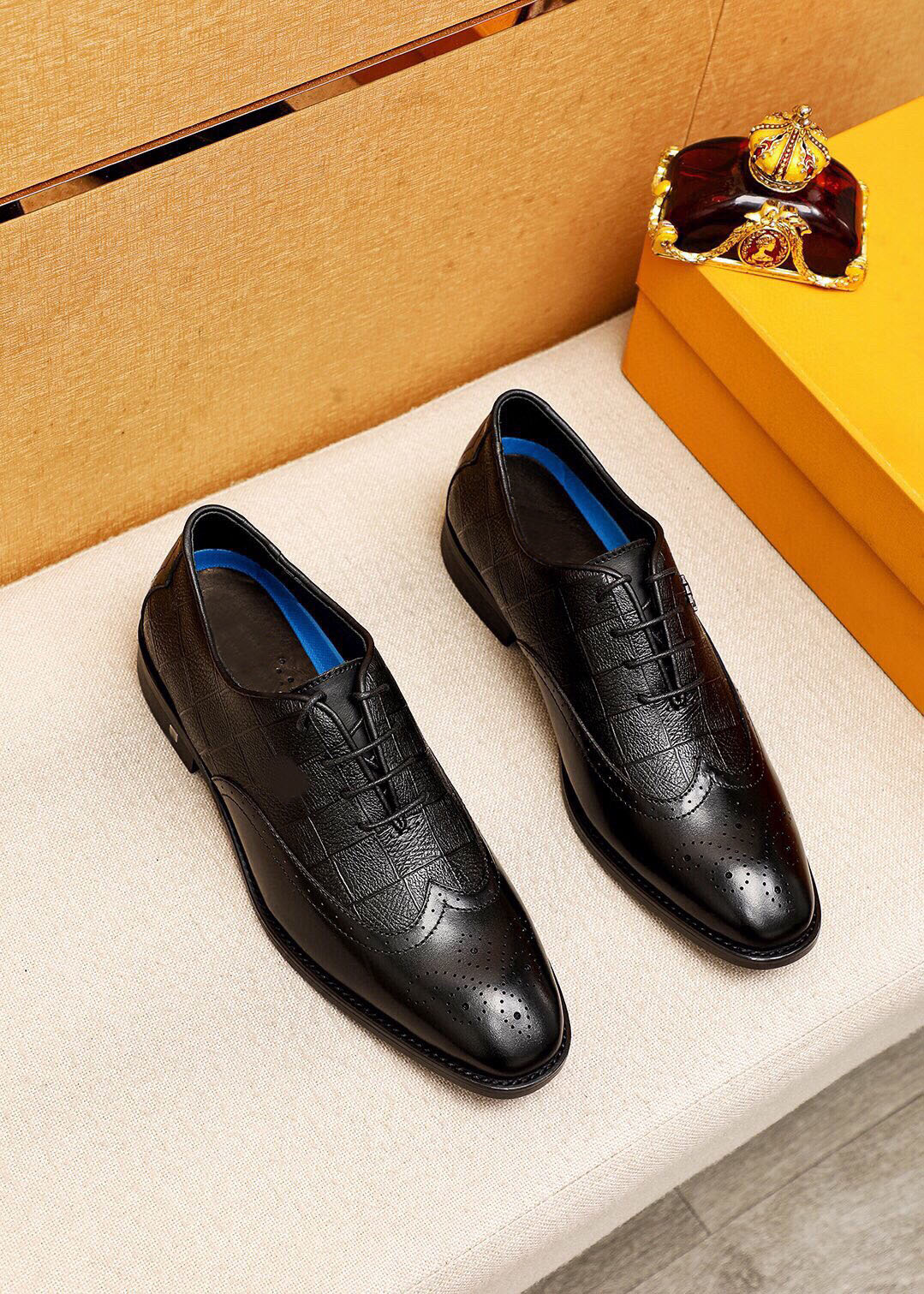 2023 Men Dress Shoes Genuine Leather Loafers Gentlemen Bridegroom Brand Business Party Wedding Oxfords Casual Outdoor Flats Size 38-45