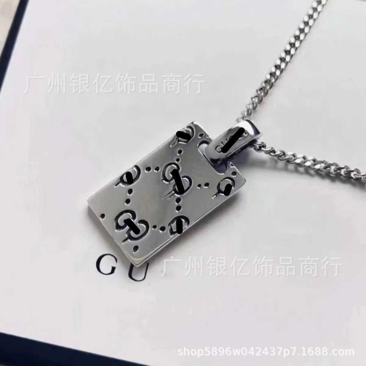 20% OFF 2023 New Luxury High Quality Fashion Jewelry for Copper Silver Plated Skull Head Square Necklace Genie Sweater Chain Men's and Women's Simple Couple