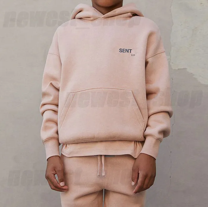 2023 Çocuk Kız Kız Hoodies Klasik Silikon Geri 3D Mektup Büyük Boy Gevşek Kapüşonlu ABD Sweatshirt Külot Kaykay Beyzbol Pamuk Giyim