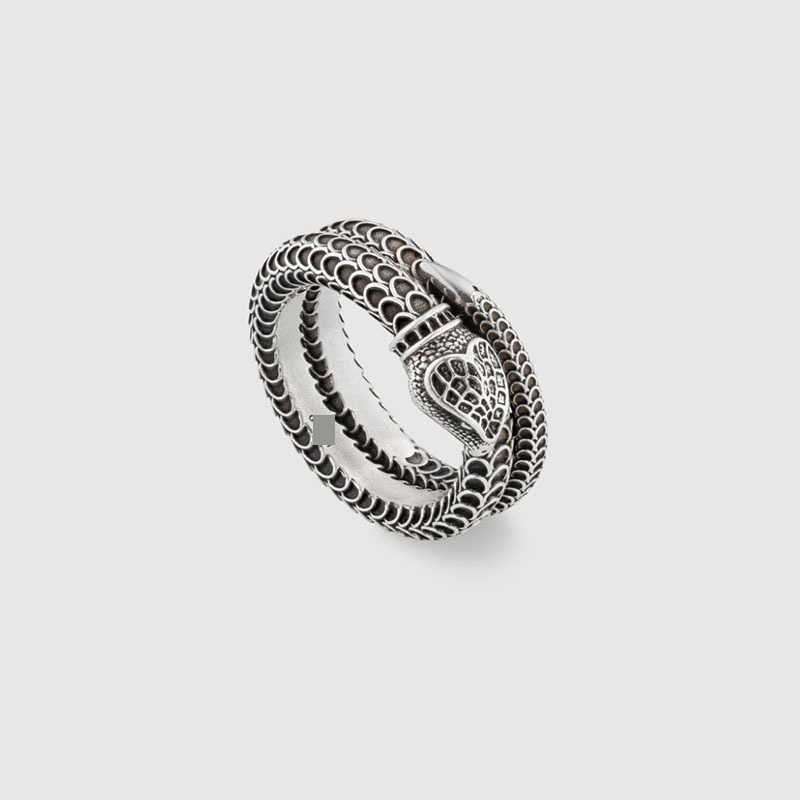 95% zniżki na 2023 Nowy luksusowa wysokiej jakości biżuteria modowa do węża srebro srebrna wersja męska i damska małe walentynki pierścień prezentowy