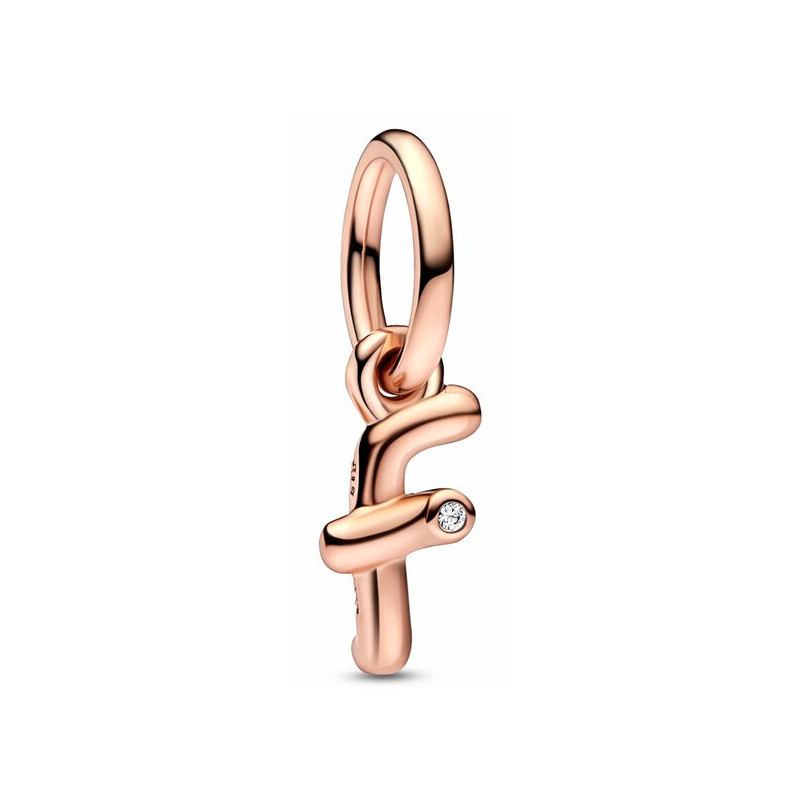 Perle di fascino Pandora in argento sterling di alta qualità con 26 perline in oro rosa con lettere inglesi sono alla moda le donne