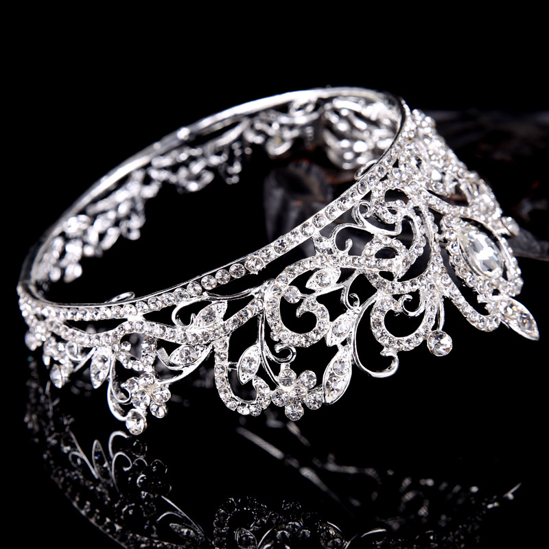 Design classico Copricapo da principessa Corona Elegante Gioielli da sposa capelli da sposa Diademi e corone Donna Zircone Corona Princesa Accessori capelli CL1944