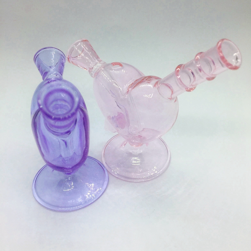 Mini garota colorida colorida espessa bubbler tubula filtro amor espadas de coração seco erva de tabaco prerroll rolling cigarreting cigarrencer bong piphe de água fumando tubo dhl