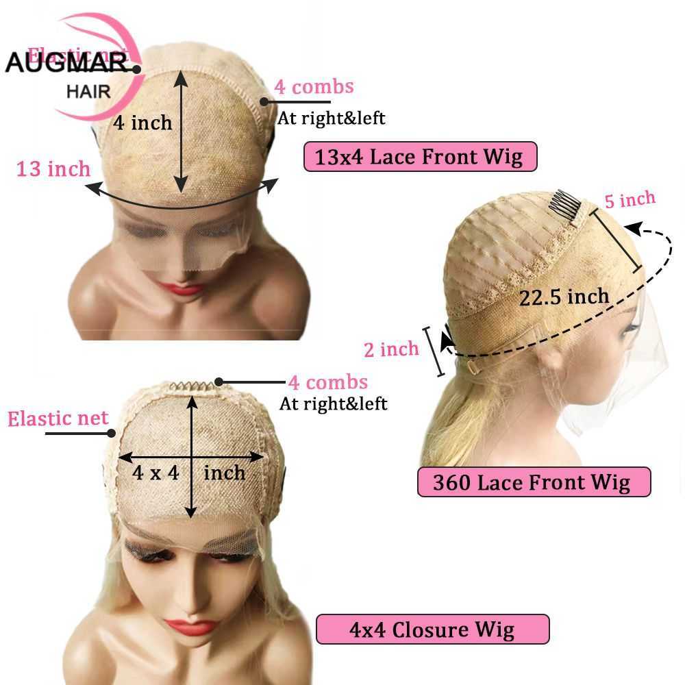 Perucas sintéticas 13x4 onda profunda peruca frontal ombre cinzas loiro encaracolado peruca de cabelo humano sem cola virgem hd transparente 360 rendas frontal perucas de cabelo humano w0306