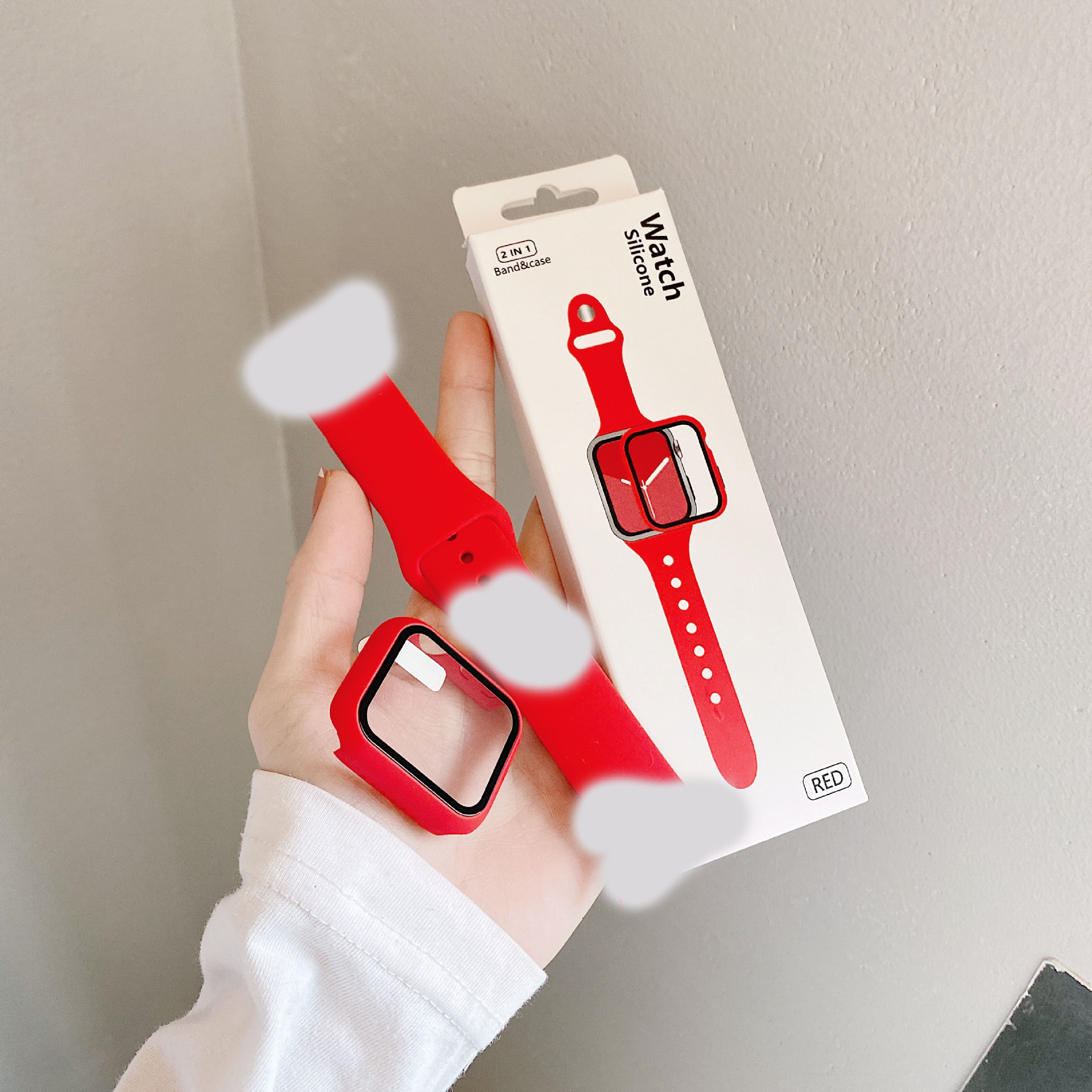 2in1 Basit Moda Üst İzleme Bandı Kayışları ve Apple Watch Band Applewatch6 41mm 45mm 42mm 38mm 40mm 44mm Orijinal Saat Bantları Silikon Kutu ile Gelin