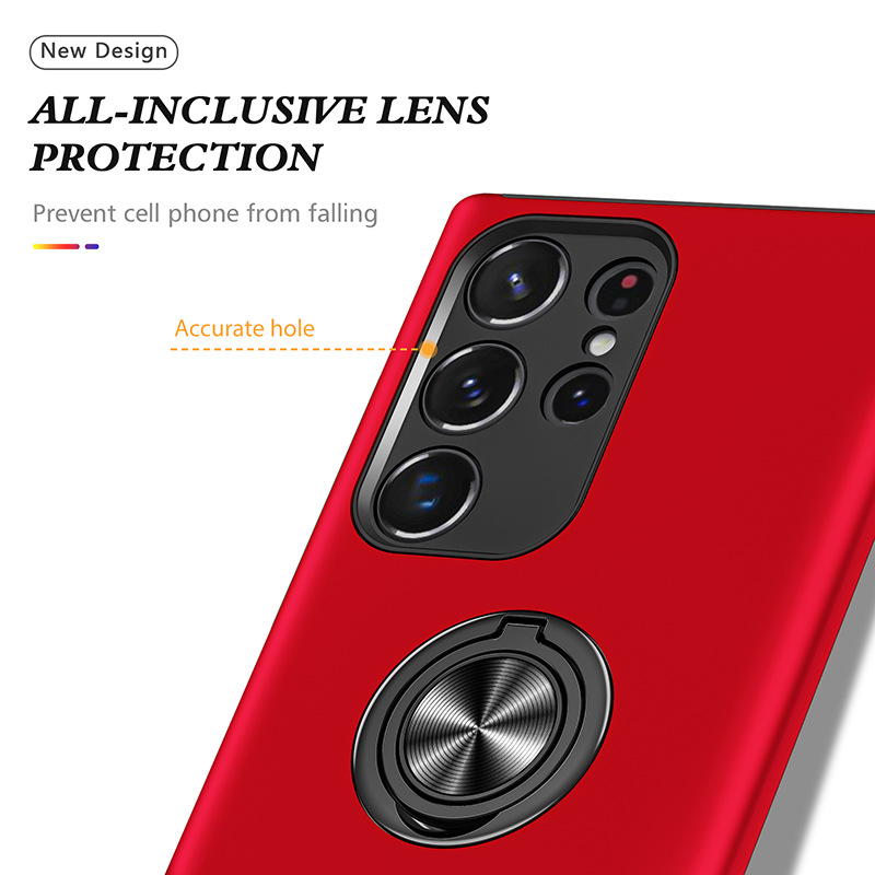 Coque de téléphone de luxe à anneau Cool, étui Anti-chute 2 en 1 pour Samsung S20 S21 S22 S23 A20 A30 A13 A33 A53 A73, rotation à 360 degrés