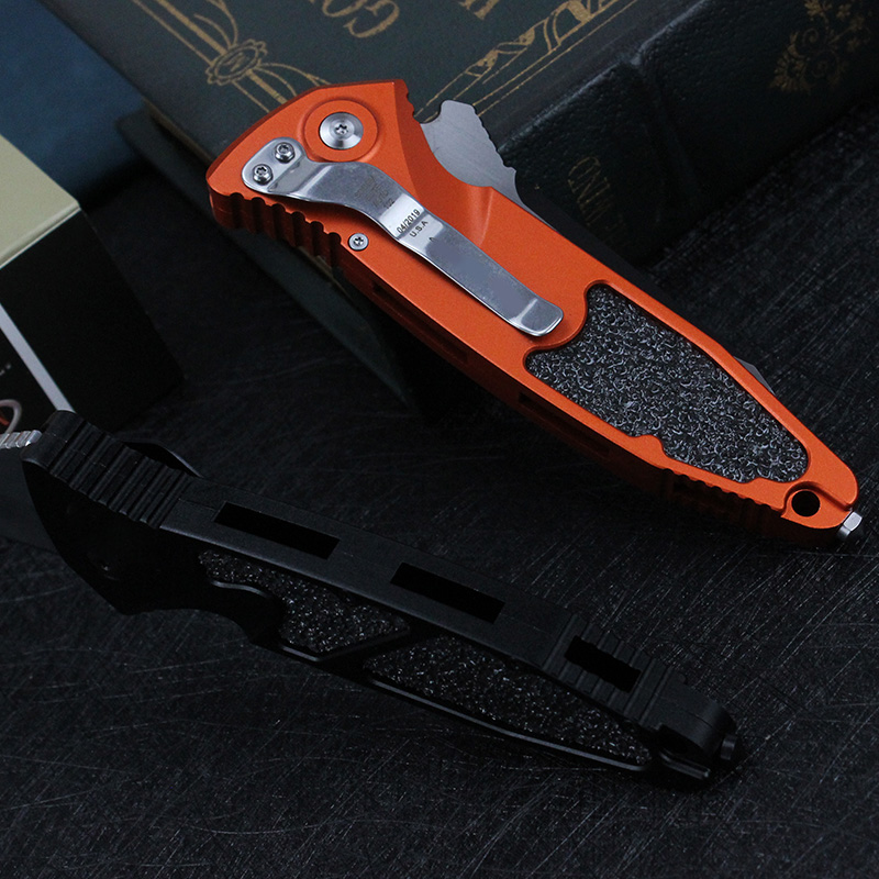 Micro Tech Tactical Out of Side Pocket Knife Aviation Aluminium Outdoor Camping Fishing Folding Knife Jakta Självförsvar campingverktyg