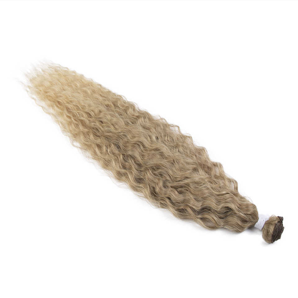 Sentetik peruklar moda idol büküllü kıvırcık saç sentetik ombre kahverengi demetler 30 inç süper uzun örgü gevşek su dalgası 230227