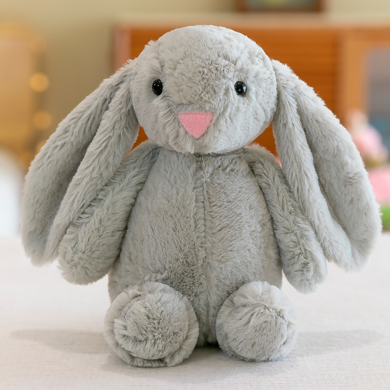 30CM Easter Bunny Peeps Plush Doll Pink White Gray Brown Rabbit Dolls for Children Cute Soft Plush Toys