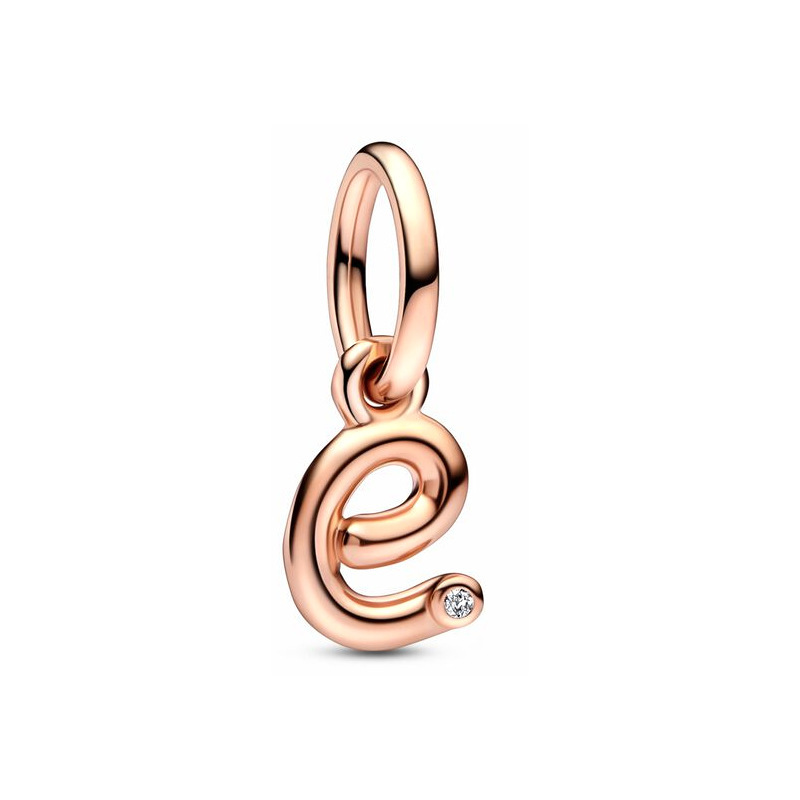 High Quality Sterling Silver Pandora Charm Beads with 26 English Letters Rose Gold Beads Are Fashionable for Women